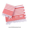 embroidered strip Turkish towel