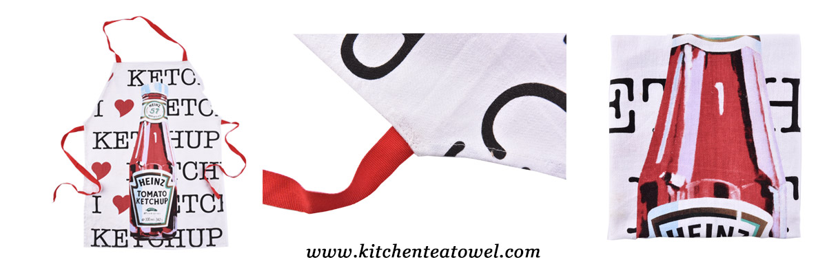 Fashionable lovely heart printed cotton cooking Aprons