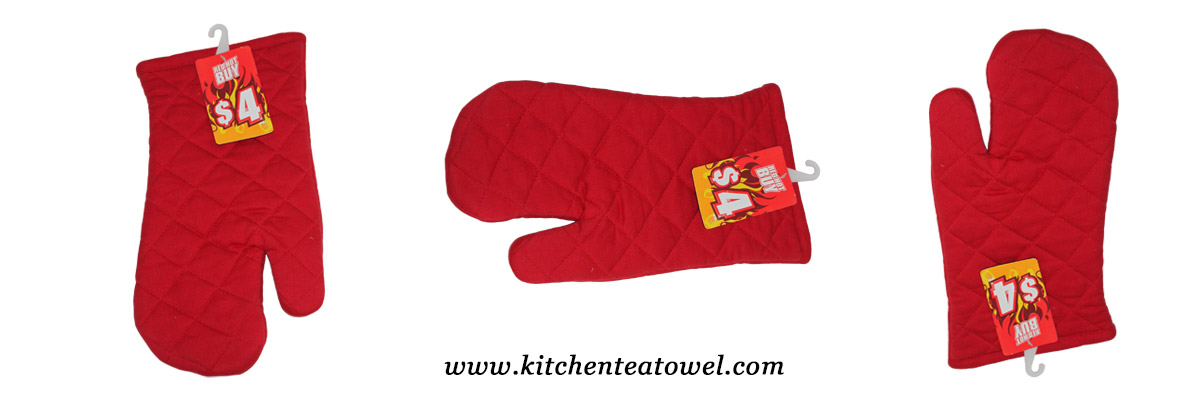 Solid color promotional cotton kitchen gloves